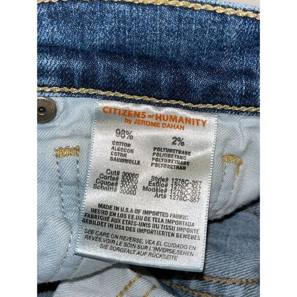 Citizen Of Humanity Ava Low Rise Straight Leg Jeans Size 27 Womens Denim Blue - Picture 10 of 11